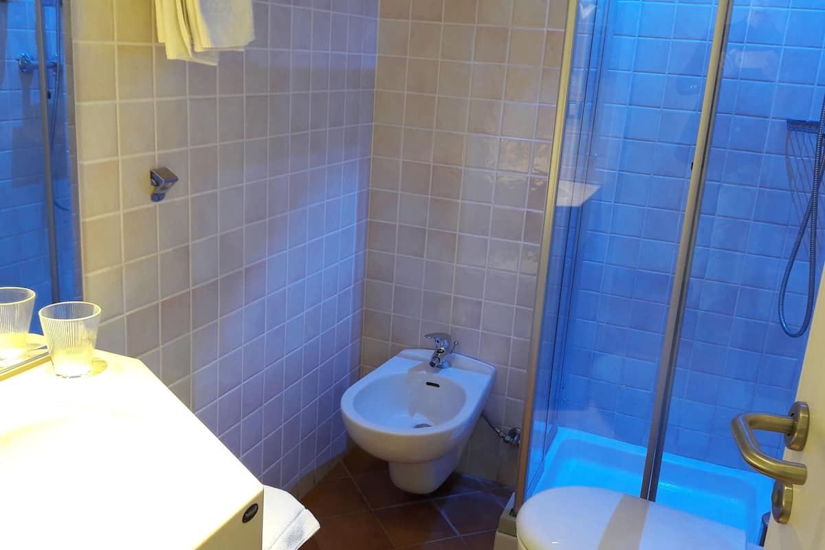 shower, free toiletries, hair dryer, bathrobes