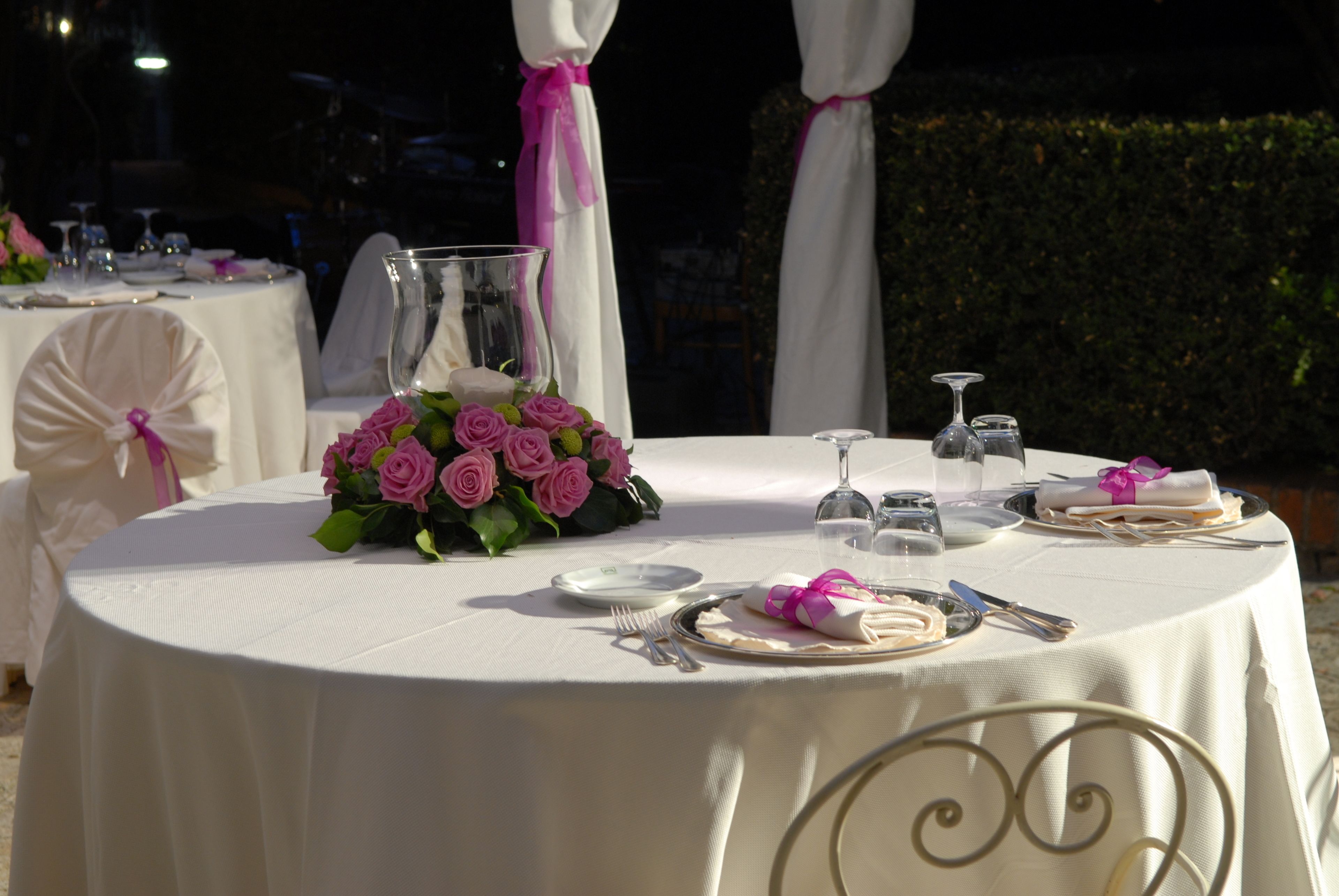 outdoor banquet area