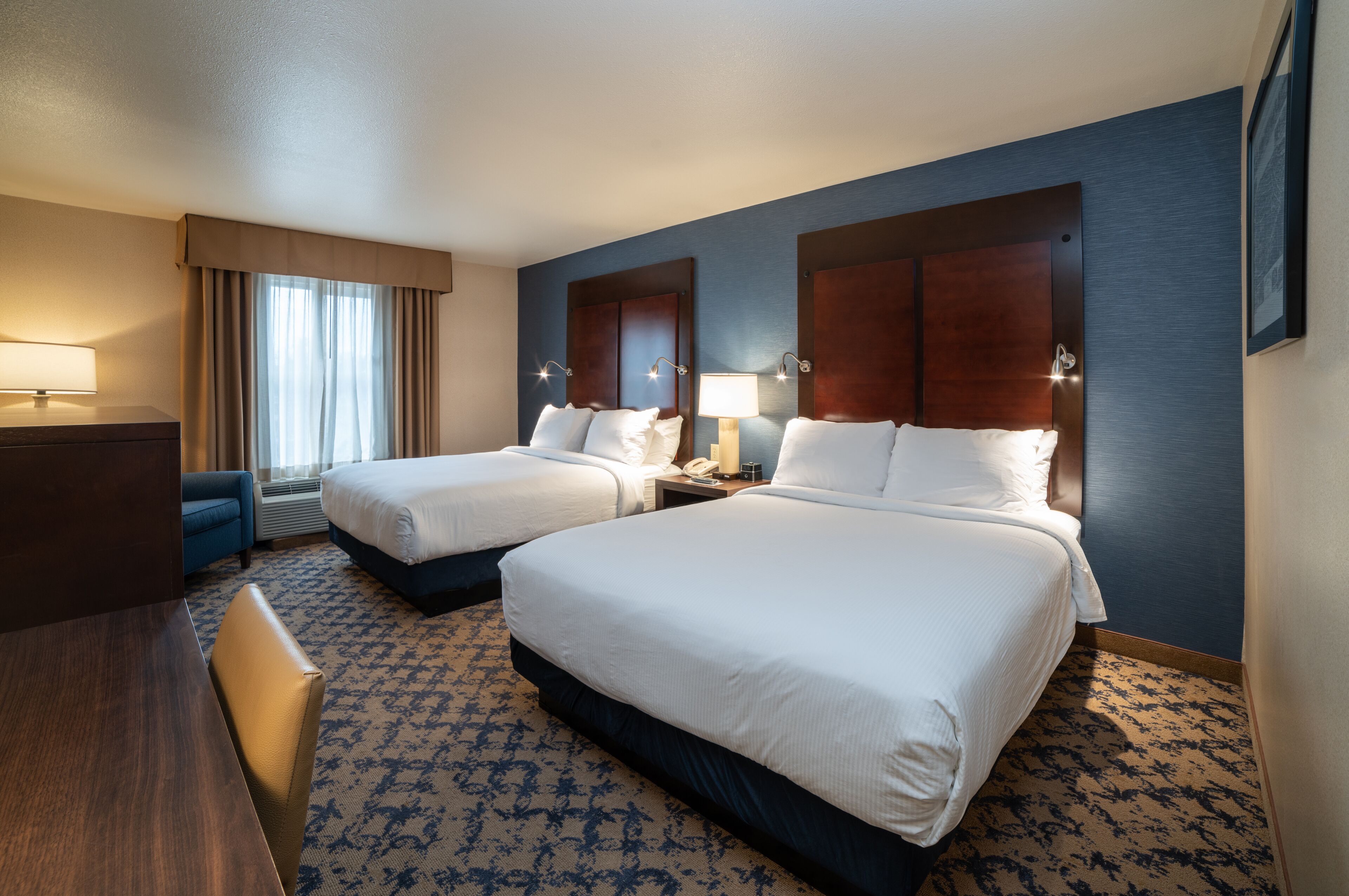 standard room, 2 queen beds, non smoking | 1 bedroom, desk, laptop workspace, blackout curtains