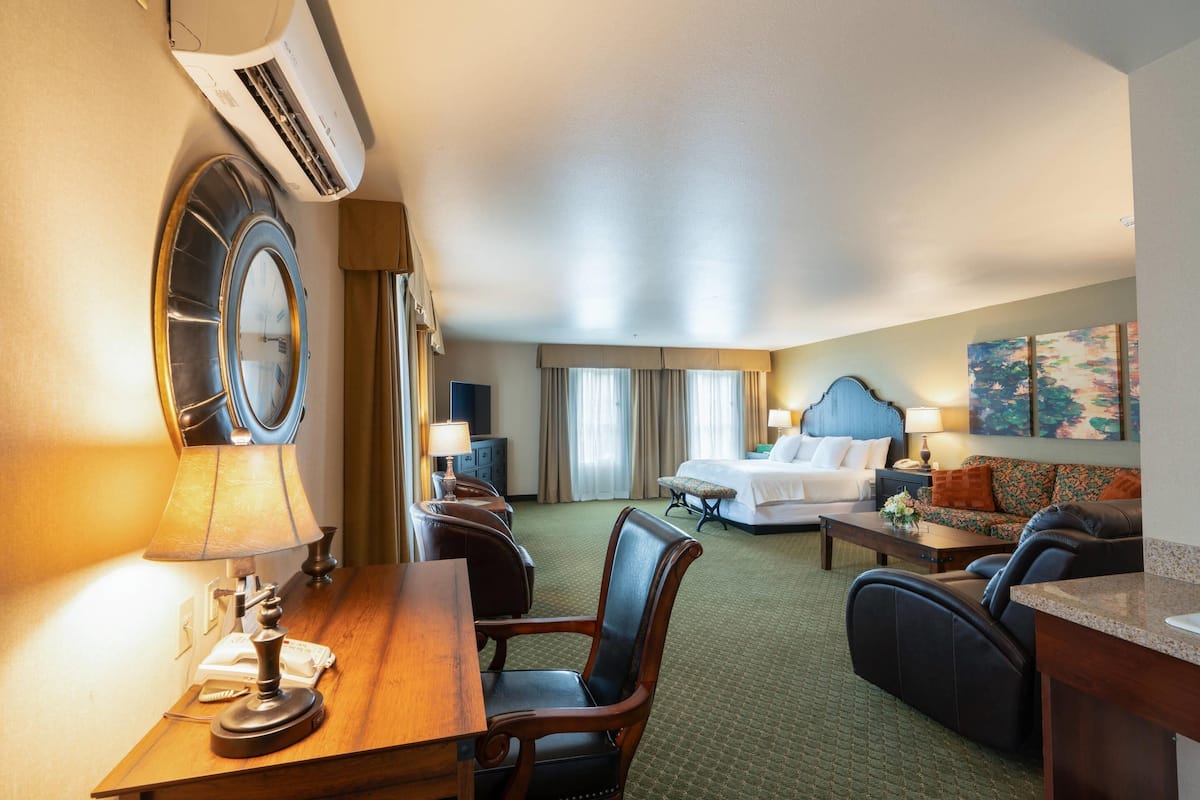 Suite, 1 King Bed with Sofa bed, Accessible, Non Smoking | Desk, laptop workspace, blackout drapes, iron/ironing board
