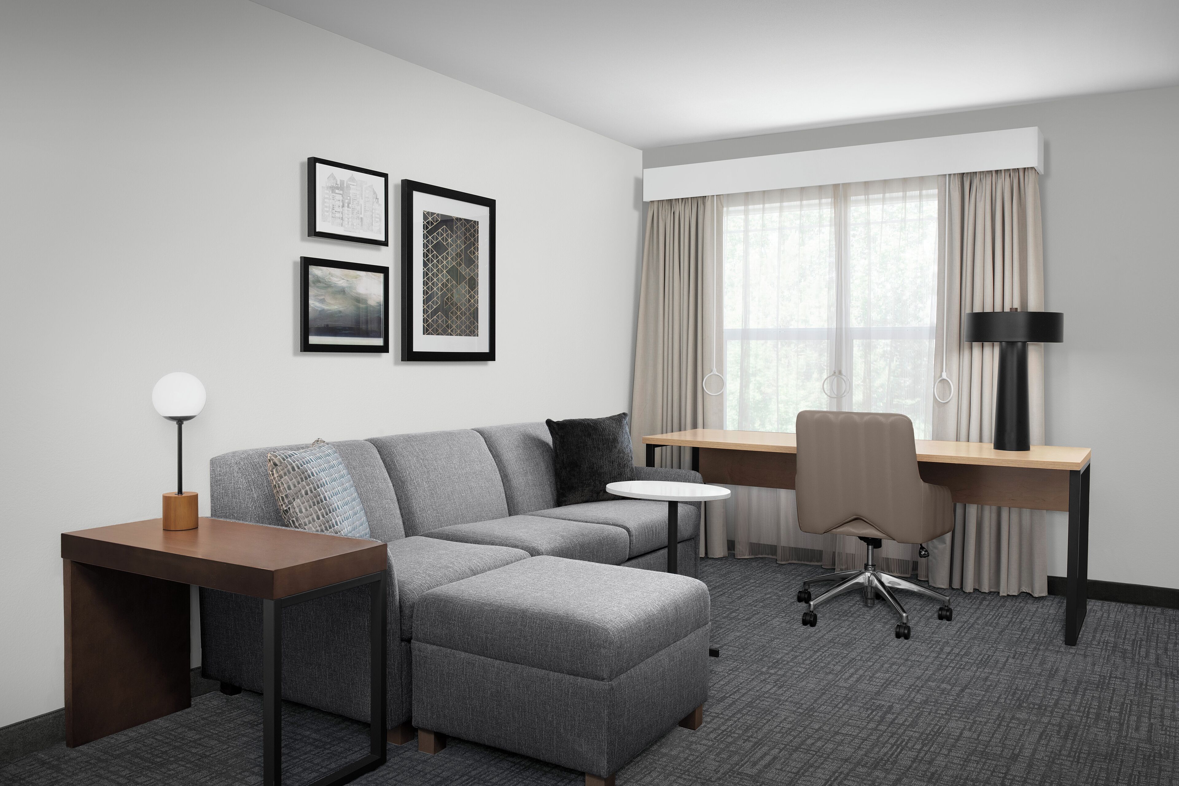 42-inch LED TV with cable channels, TV, iPod dock