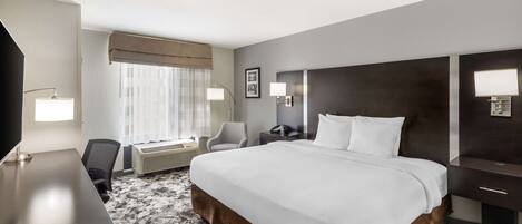 Standard Room, 1 King Bed, Accessible, Bathtub | Desk, laptop workspace, blackout drapes, iron/ironing board