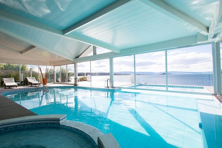 Indoor pool, pool loungers, lifeguards on site. Xelena Hotel & Suites