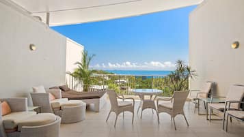 Cobertura superluxo, 2 quartos, vista para o oceano | Sacada