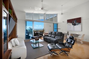 Televisión, reproductor de DVD, libros