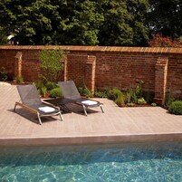 Indoor pool, outdoor pool, sun loungers