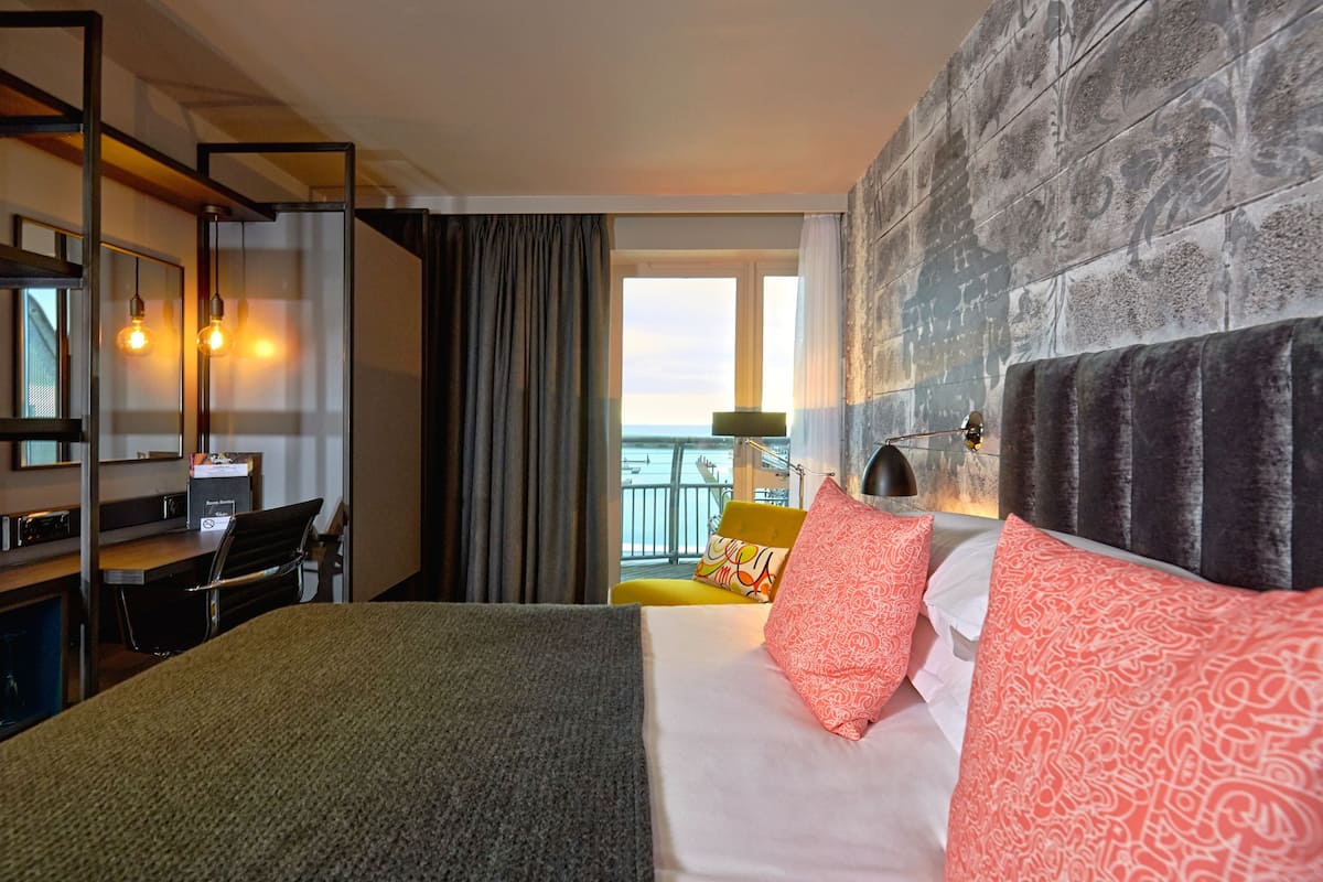 1 bedroom, desk, blackout curtains, iron/ironing board