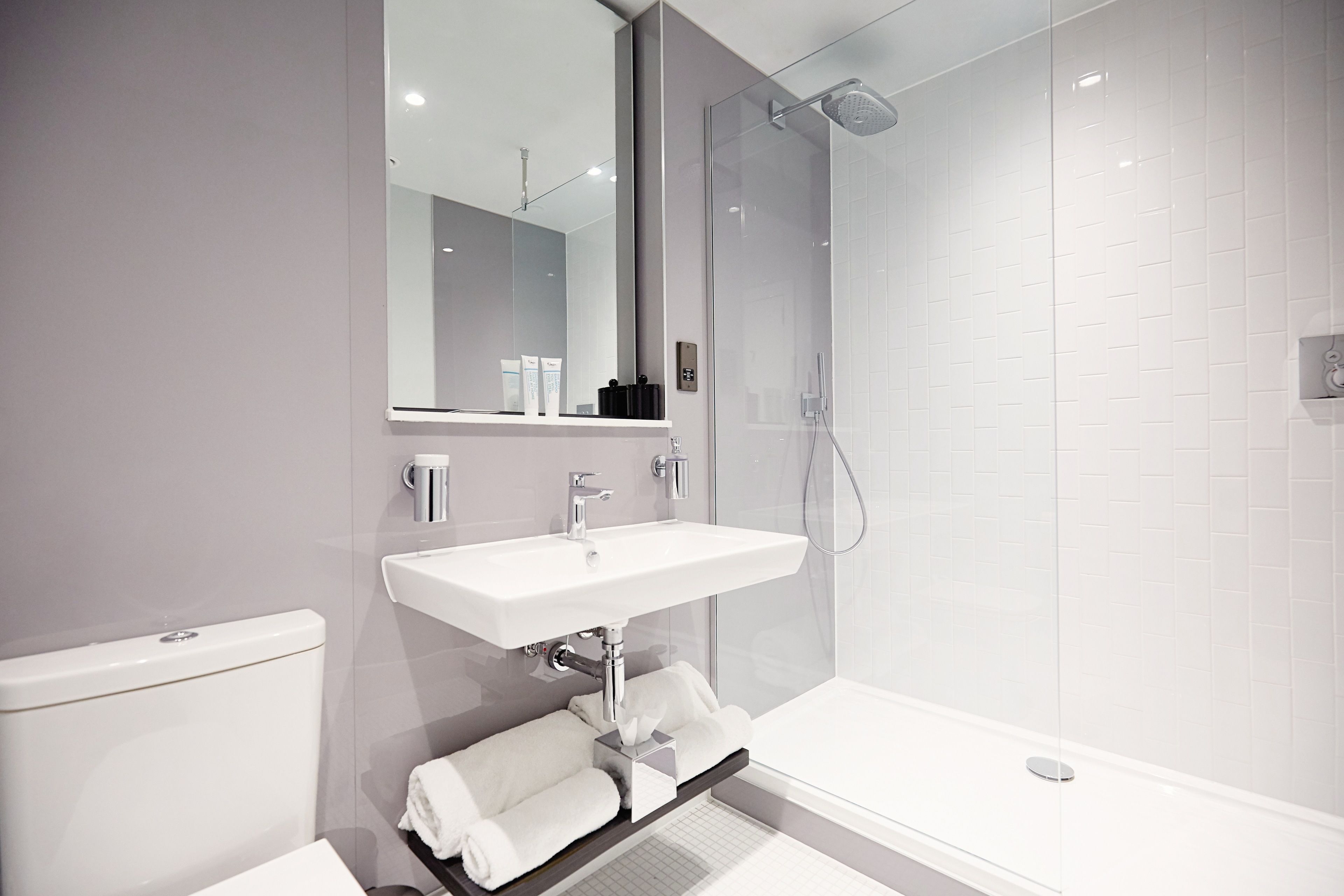 free toiletries, hair dryer, towels, soap