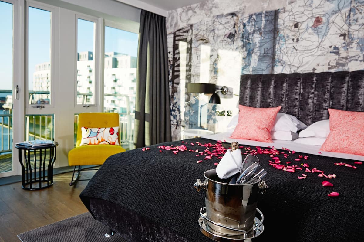 1 bedroom, desk, blackout curtains, iron/ironing board