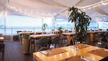 Outdoor banquet area