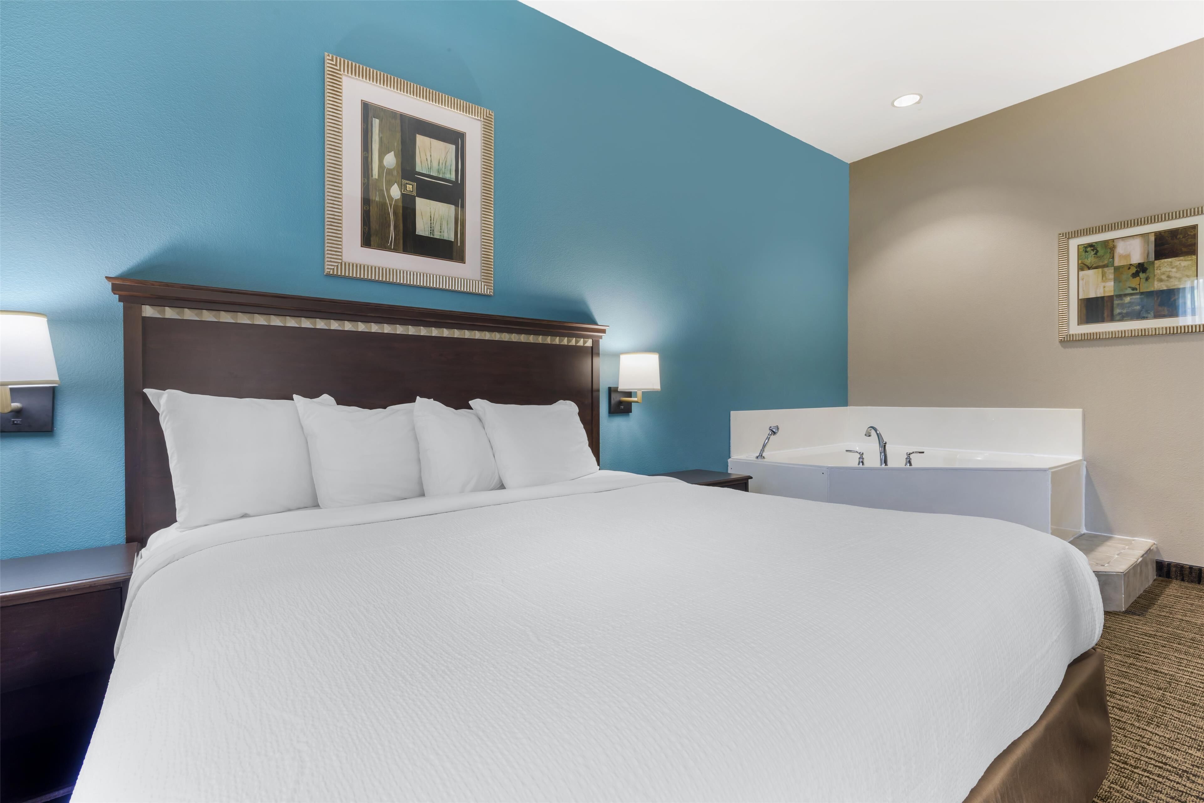 suite, 1 king bed, accessible, jetted tub | 1 bedroom, iron/ironing board, free wifi, bed sheets