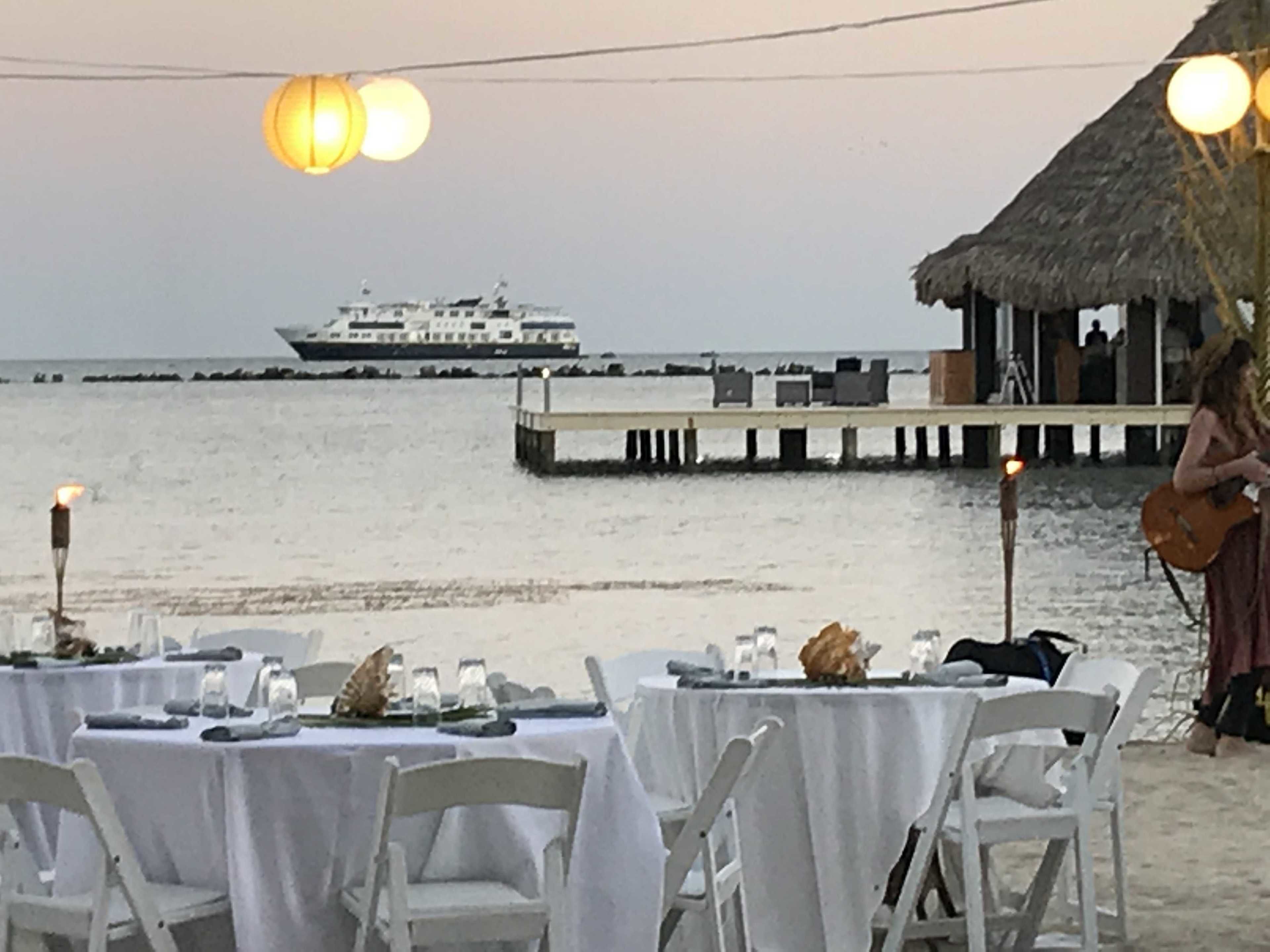 outdoor banquet area