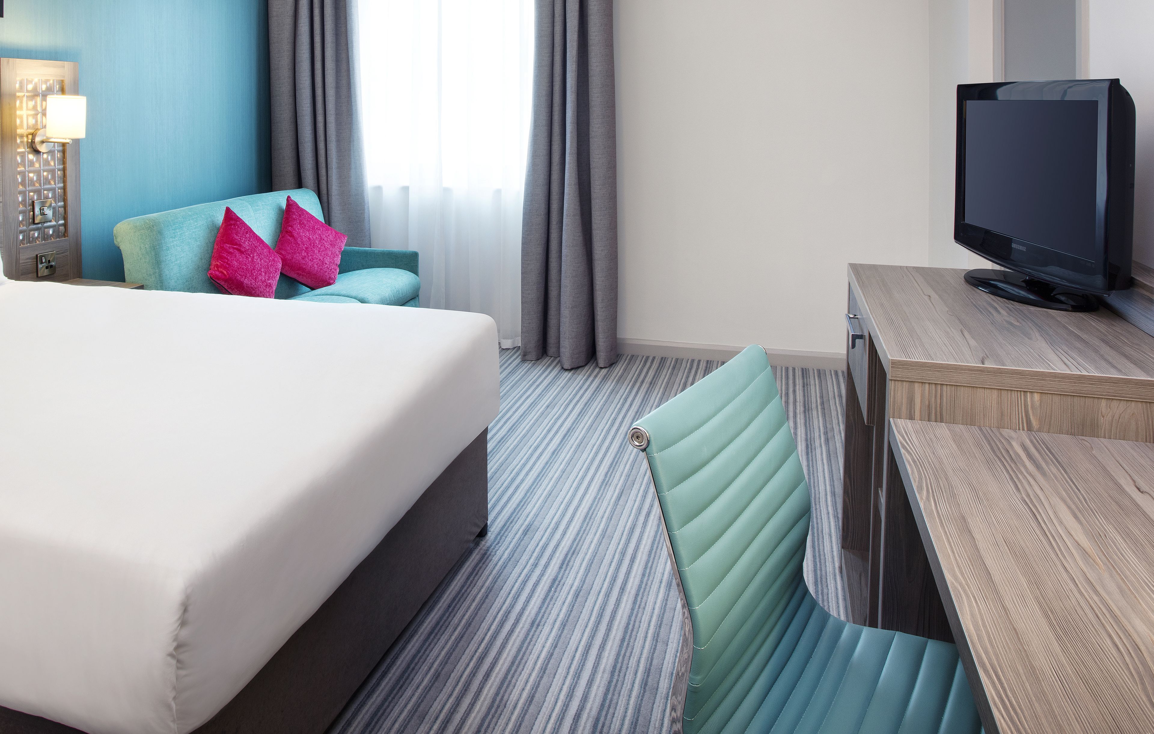 in-room safe, desk, laptop workspace, iron/ironing board