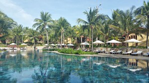 2 outdoor pools, open 6:30 AM to 8:00 PM, pool umbrellas, sun loungers - Pandanus Resort (Phan Thiet)