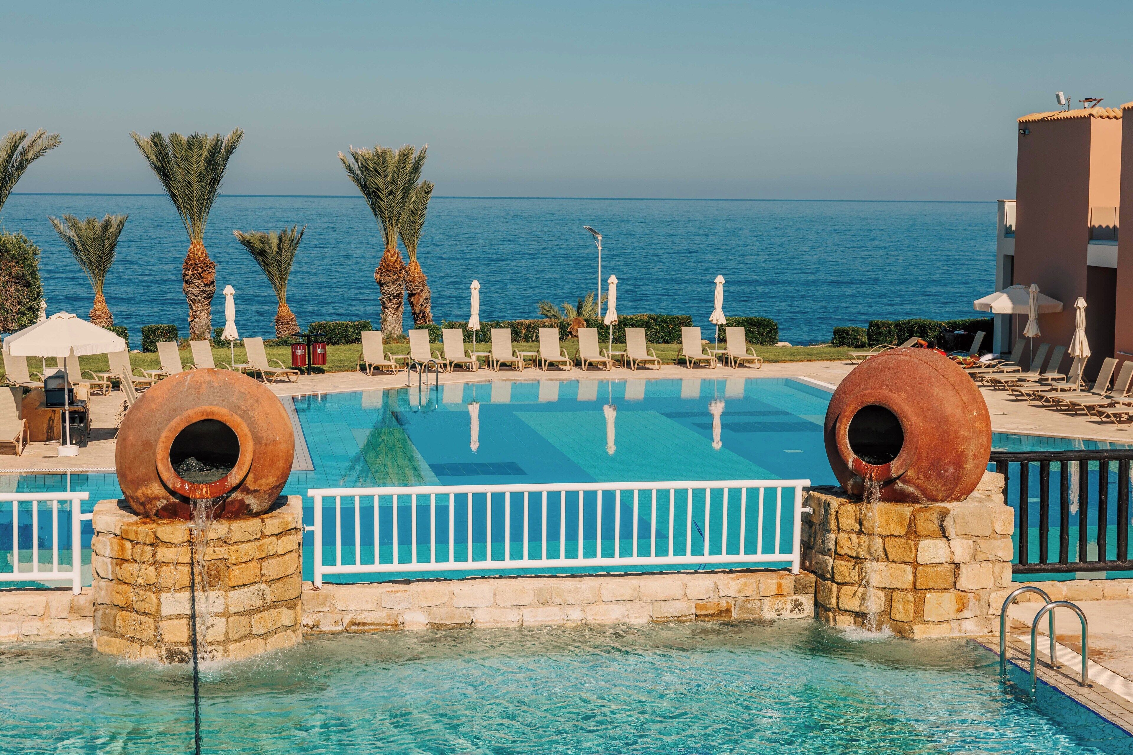 Indoor pool, 2 outdoor pools, pool umbrellas, sun loungers