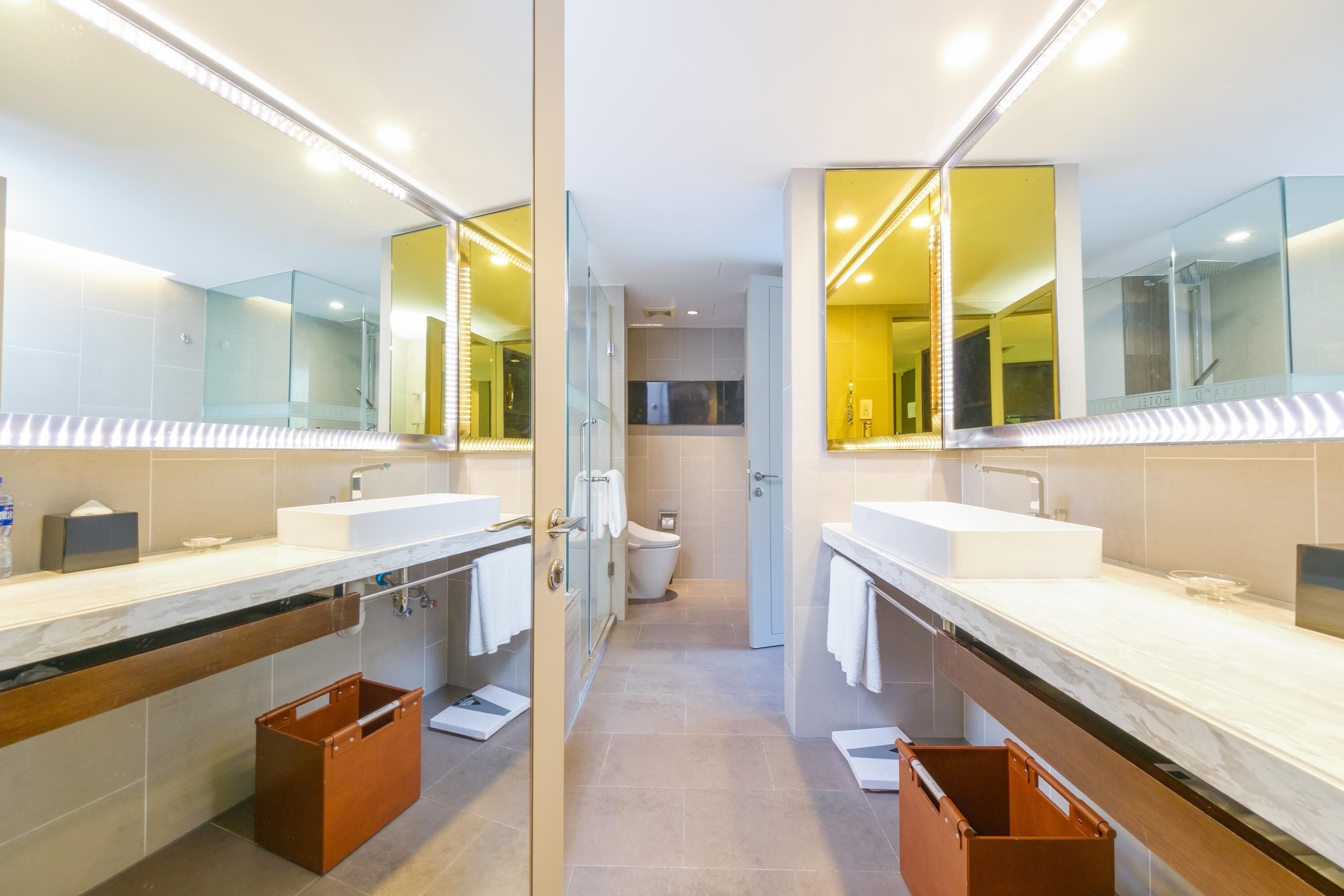 shower, free toiletries, hair dryer, bathrobes