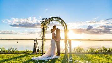 Outdoor wedding area