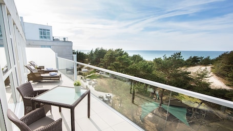 Vista del balcón. Strandhotel Fischland