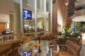 Breakfast, lunch, dinner served; Brazilian cuisine