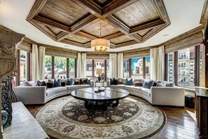 Room, 3 Bedrooms, Mountain View (Residence) | Living area | 42-inch flat-screen TV with satellite channels, TV, fireplace