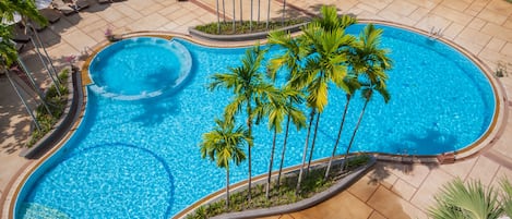 Außenpool, Liegestühle