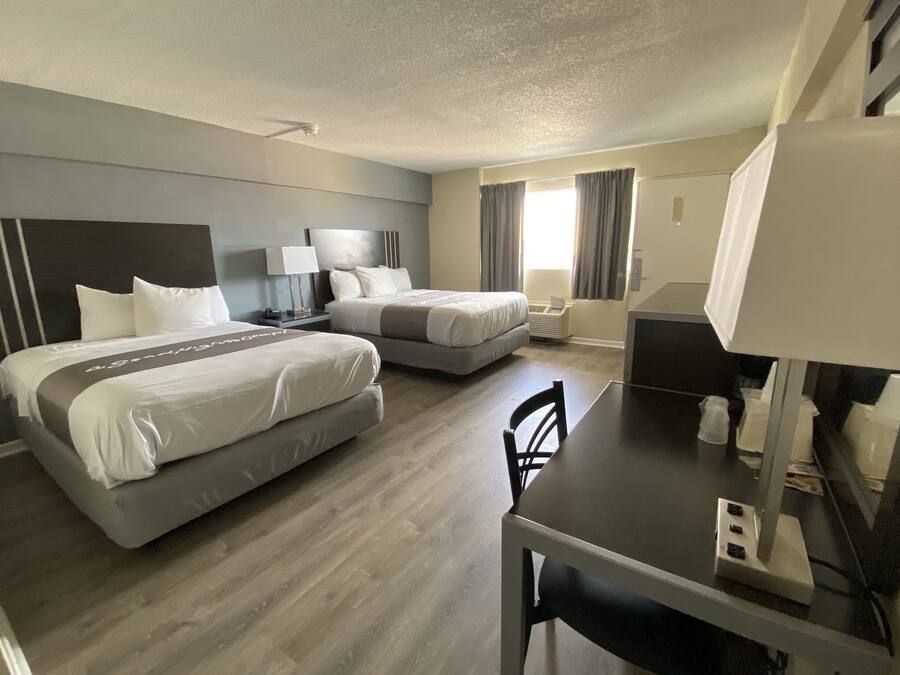 Standard Room, 2 Queen Beds, Non Smoking | Iron/ironing board, free WiFi, bed sheets