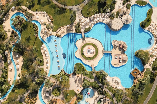 2 outdoor pools, open 9:00 AM to 5:00 PM, pool umbrellas, sun loungers