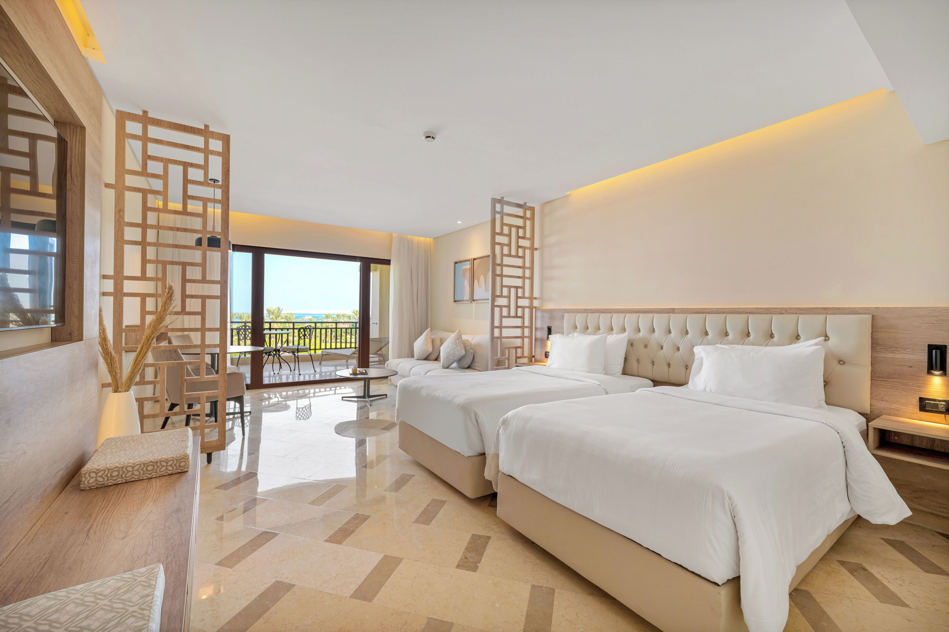 Superior Suite Sea View | 1 habitación, ropa de cama hipoalergénica y edredón 