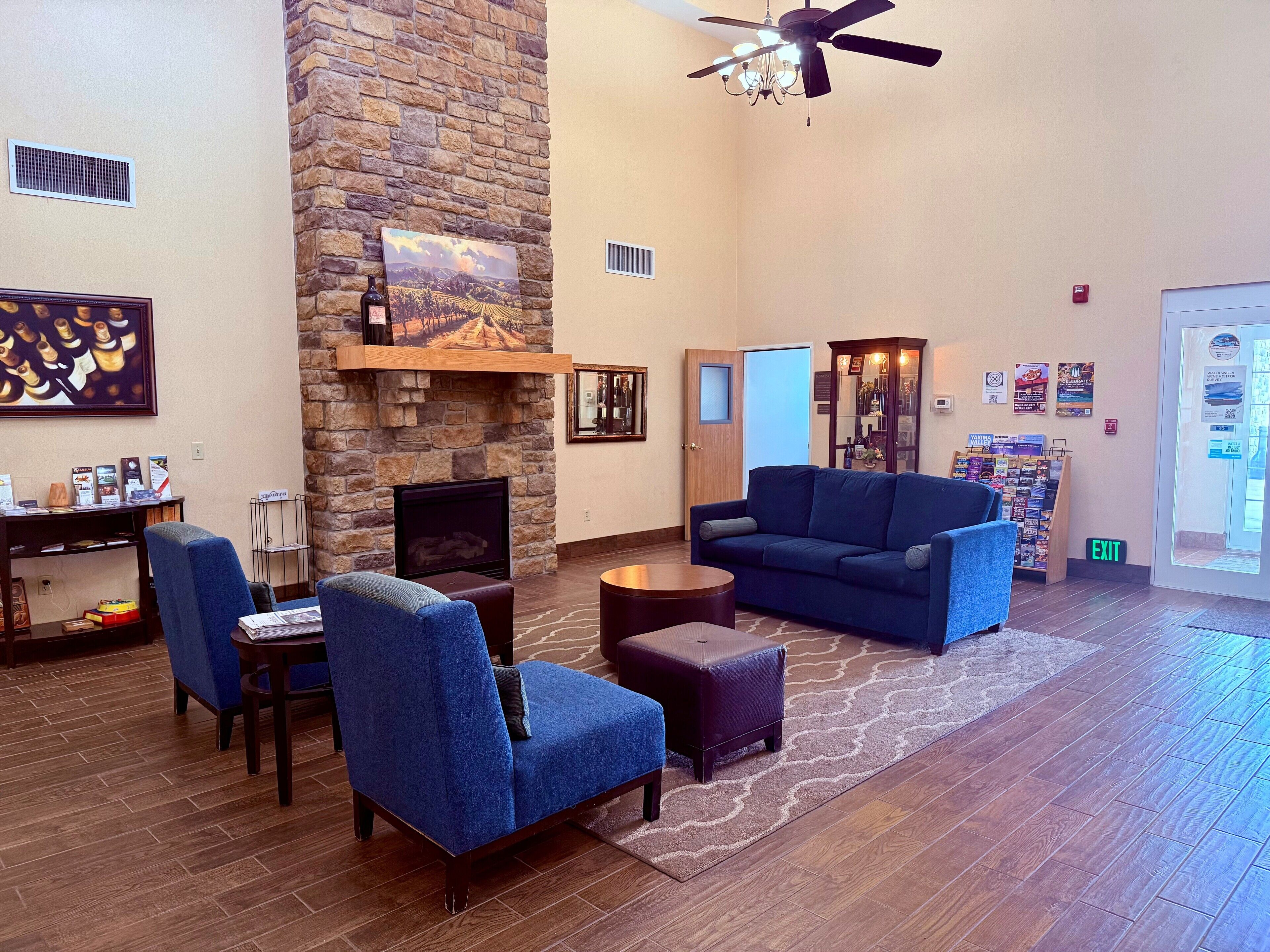 Área de estar no saguão