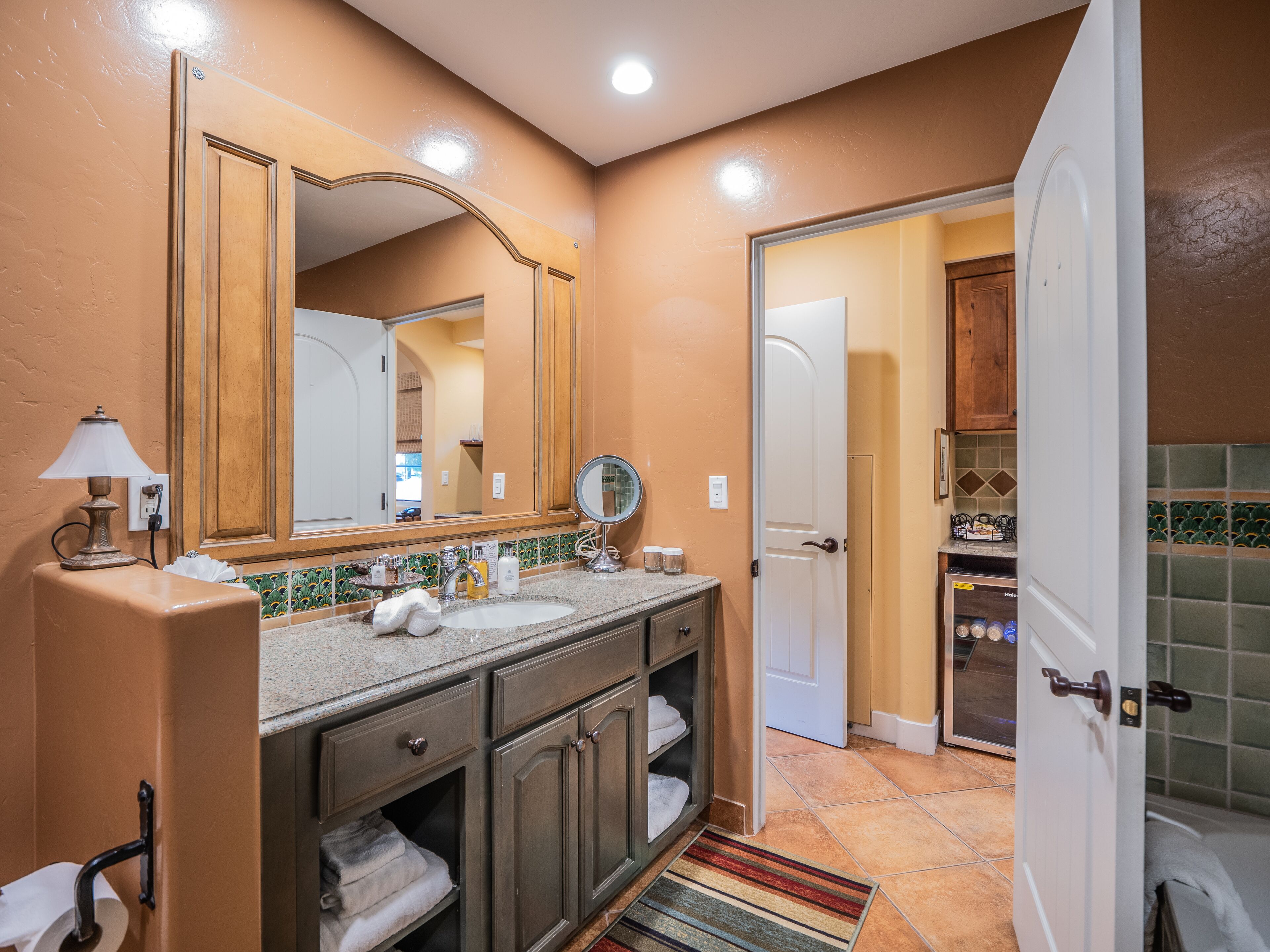 luxury villa, 1 king bed | bathroom | designer toiletries, hair dryer, bathrobes, towels