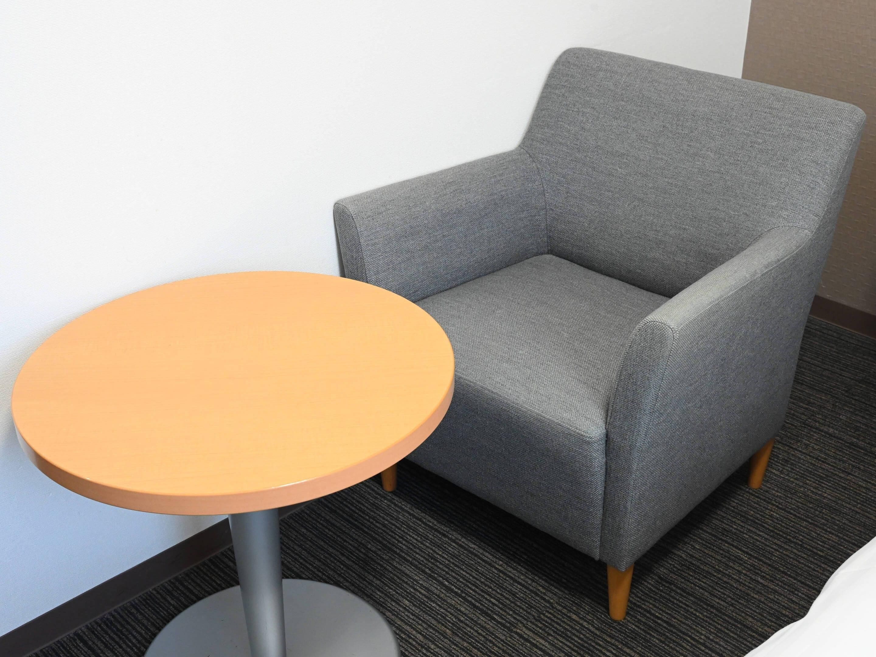 Desk, laptop workspace, blackout drapes, soundproofing