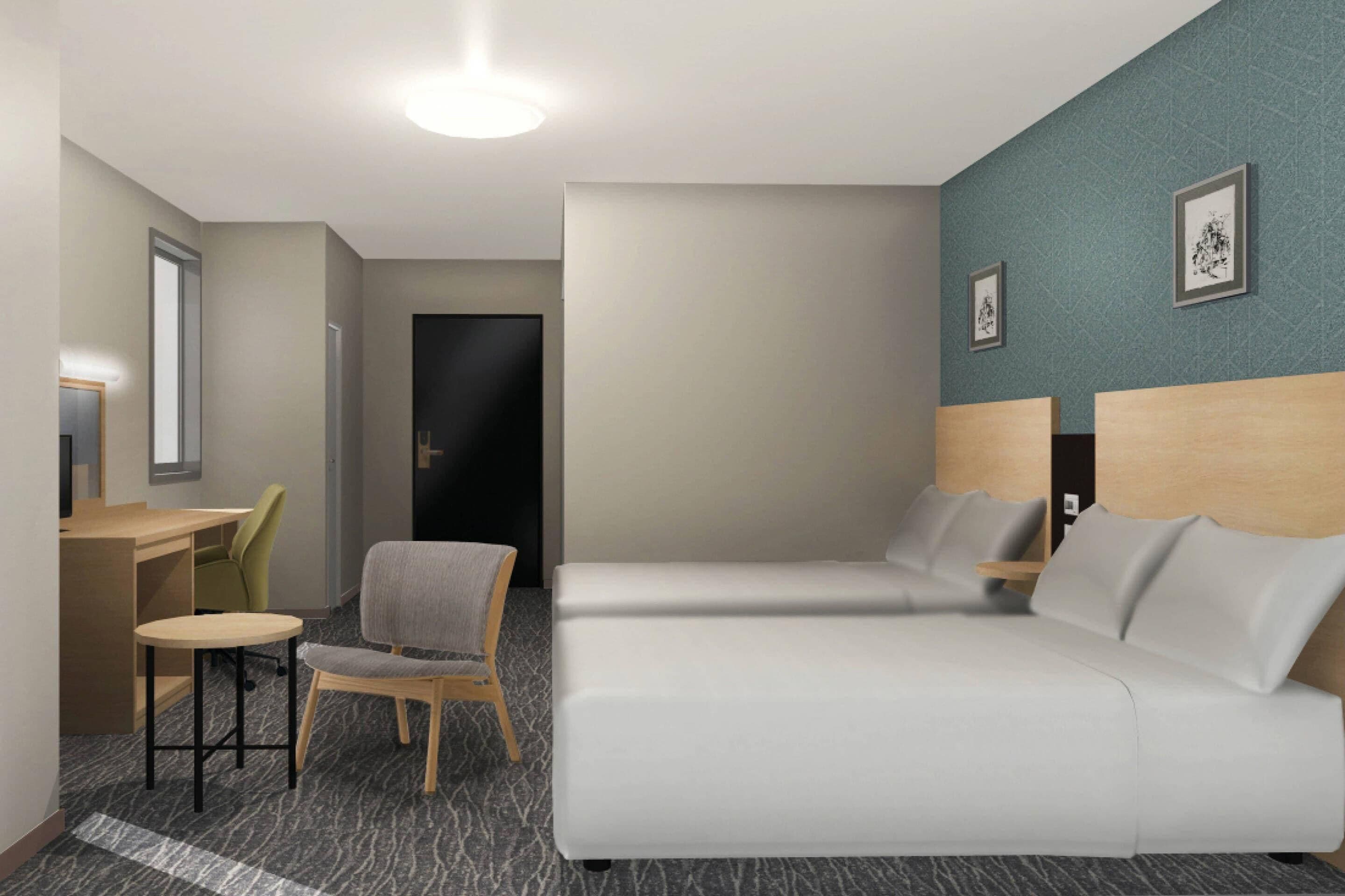 Chambre Standard avec lits jumeaux, 2 lits une place, non-fumeurs | Bureau, espace de travail pour ordinateur portable, rideaux occultants