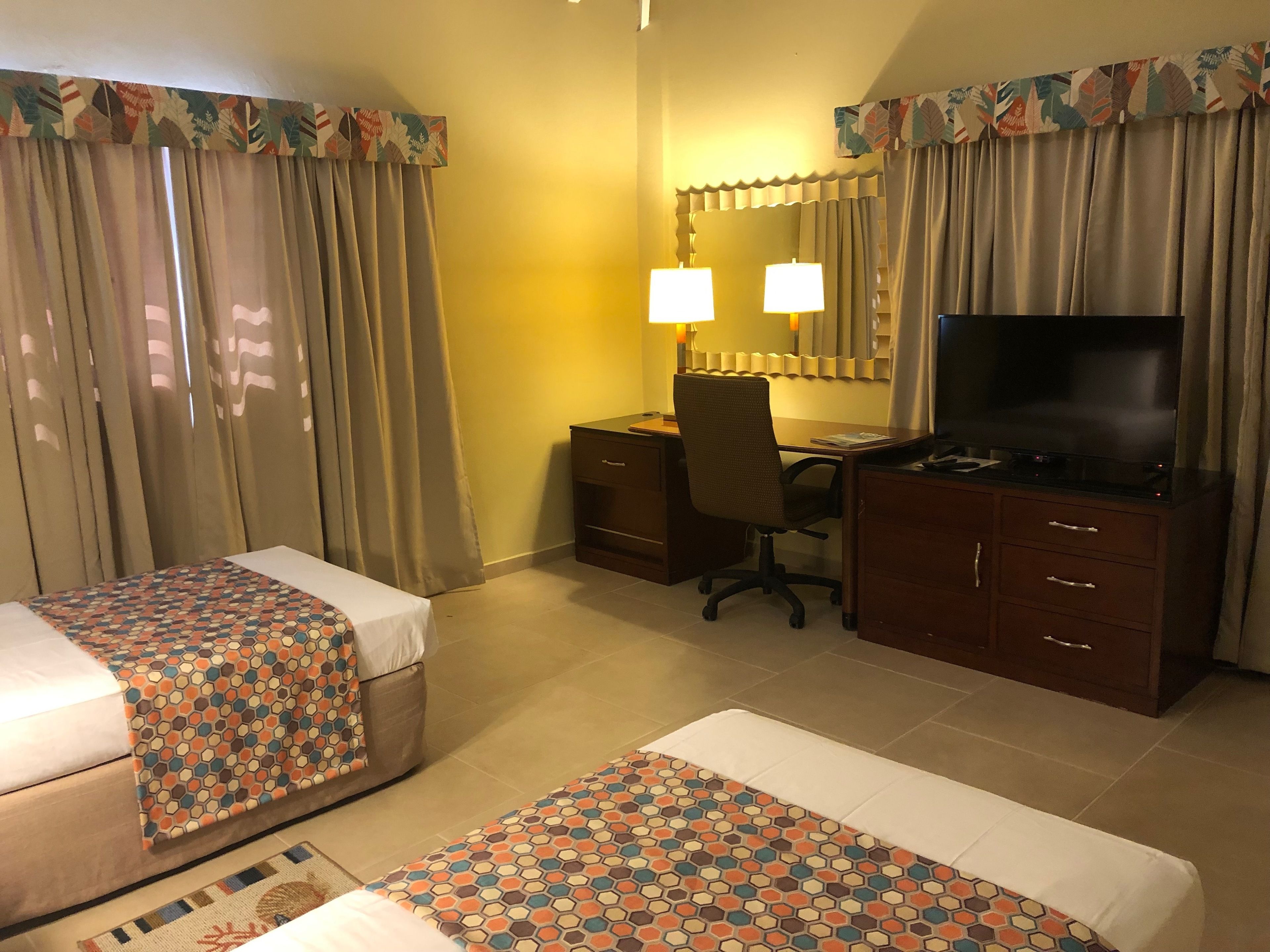 standard studio, 2 single beds, refrigerator & microwave | in-room safe, desk, laptop workspace, blackout curtains