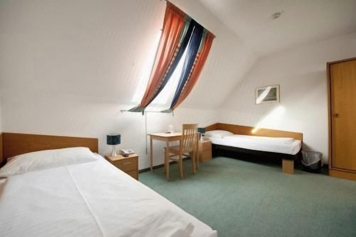 Desk, iron/ironing board (on request), WiFi (free), bed sheets