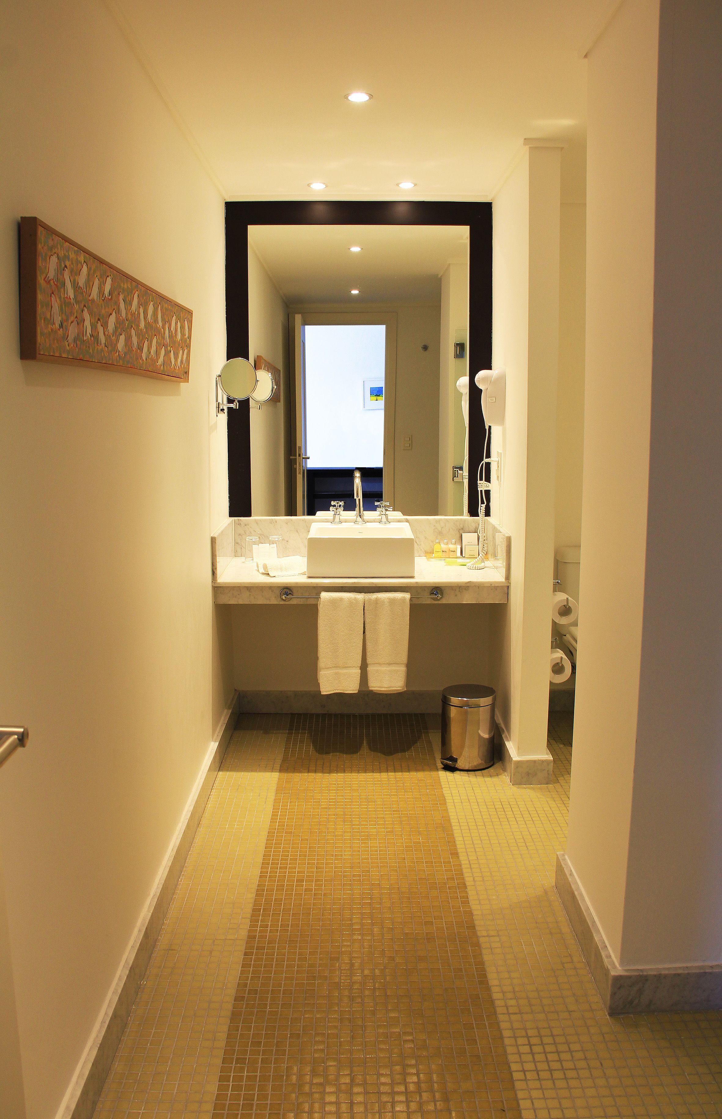 deluxe suite | bathroom | designer toiletries, hair dryer, bidet, towels