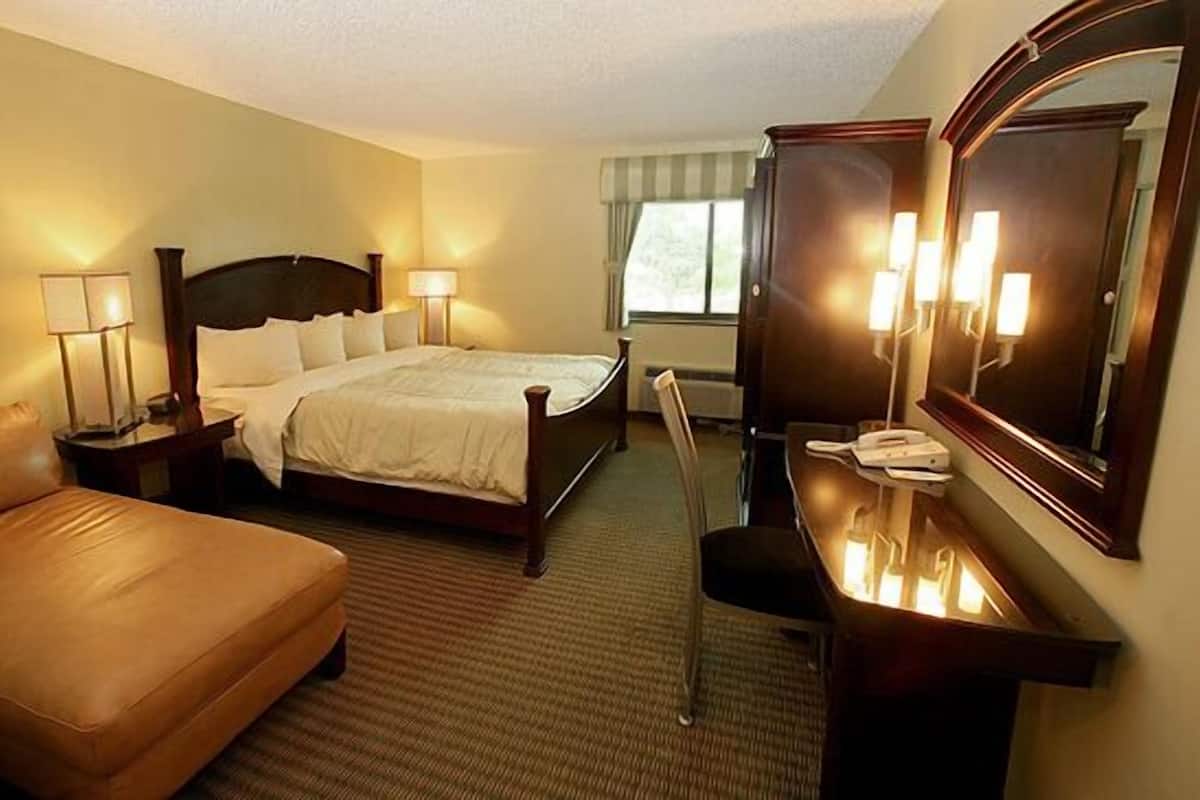 Deluxe Room, 1 King Bed | Premium bedding, desk, blackout drapes, iron/ironing board