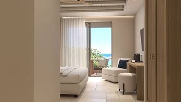 Double Room Sea View | In-room safe, desk, blackout drapes, free WiFi