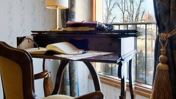 Minibar, in-room safe, desk, blackout drapes