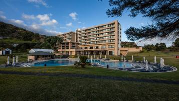 2 outdoor pools, pool umbrellas, sun loungers