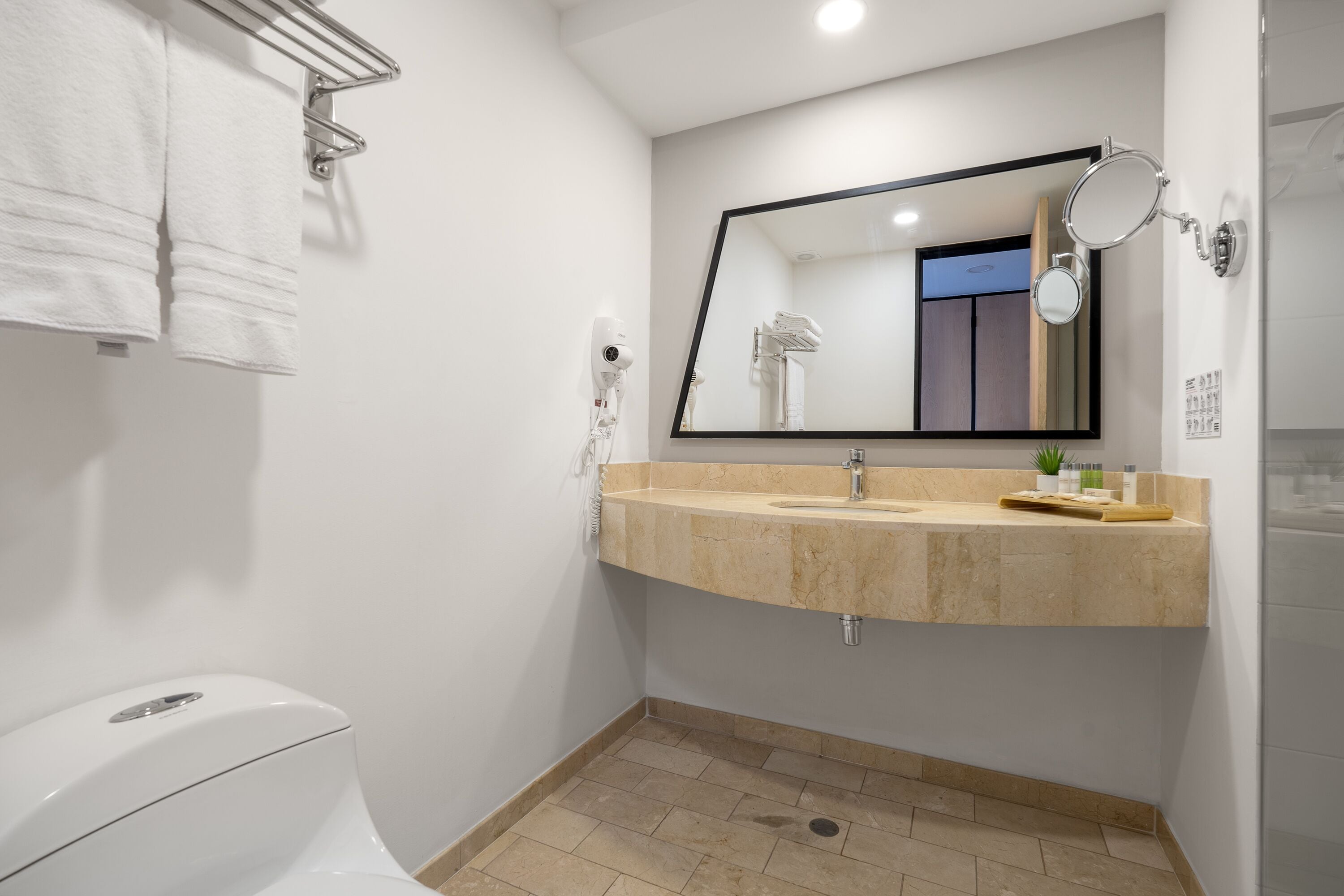 suite, 2 double beds | bathroom | shower, free toiletries, hair dryer, bathrobes