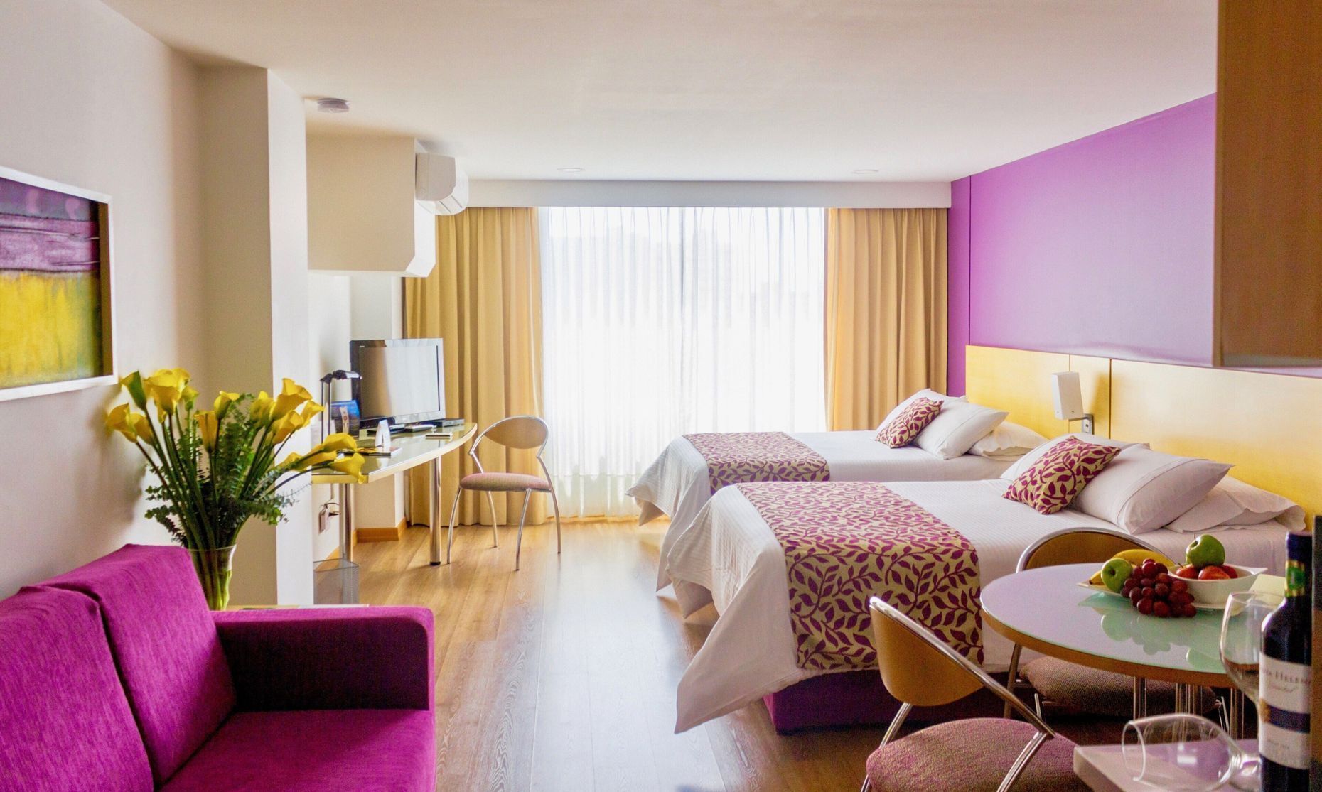 Premium bedding, down duvets, in-room safe, desk