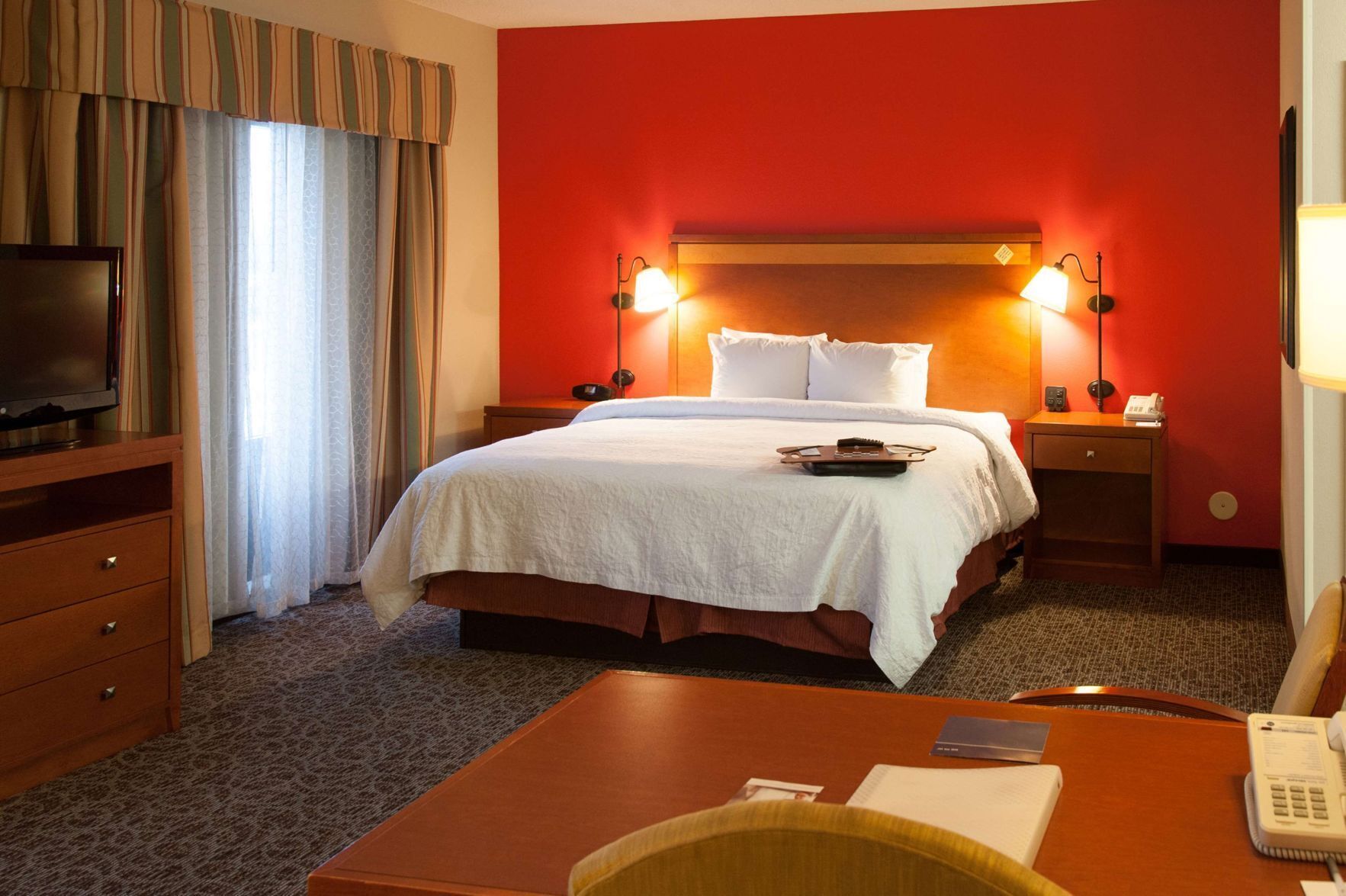 Blackout curtains, iron/ironing board, free cots/infant beds, free WiFi