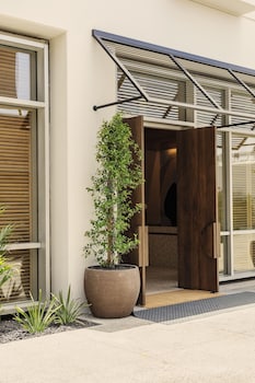 Hotel entrance at Hotel June West L.A., a Member of Design Hotels