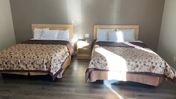 Standard Room, 2 Queen Beds, Non Smoking | Iron/ironing board, free WiFi, bed sheets