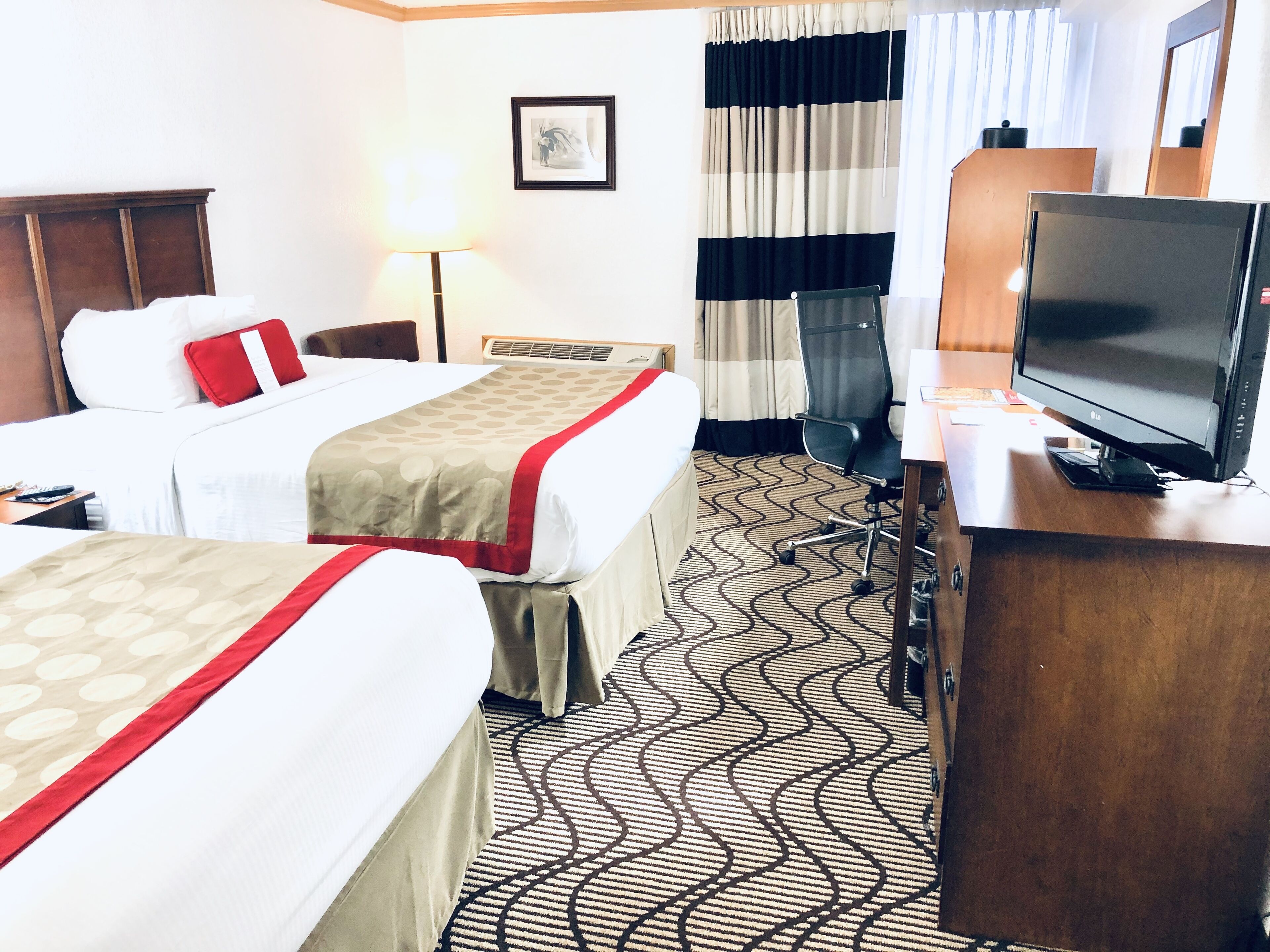 room, 2 queen beds, non smoking | premium bedding, in-room safe, desk, iron/ironing board