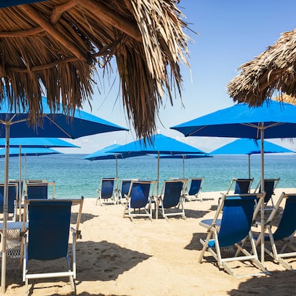 On the beach, beach massages