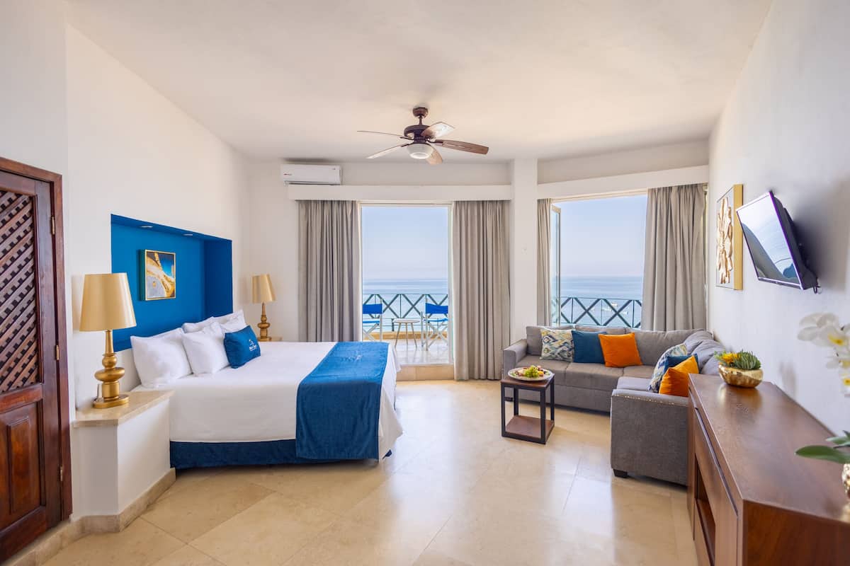 Blue Splendor Frente al Mar con 1 cama King | Útsýni úr herberginu