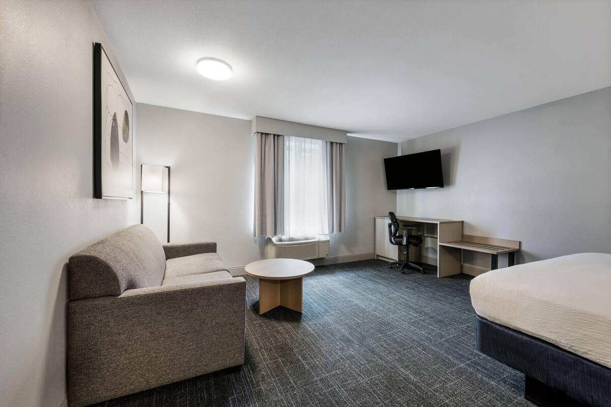 Chambre Affaires, 1 très grand lit, non-fumeur | Rideaux d’obscurcissement, fer et planche à repasser