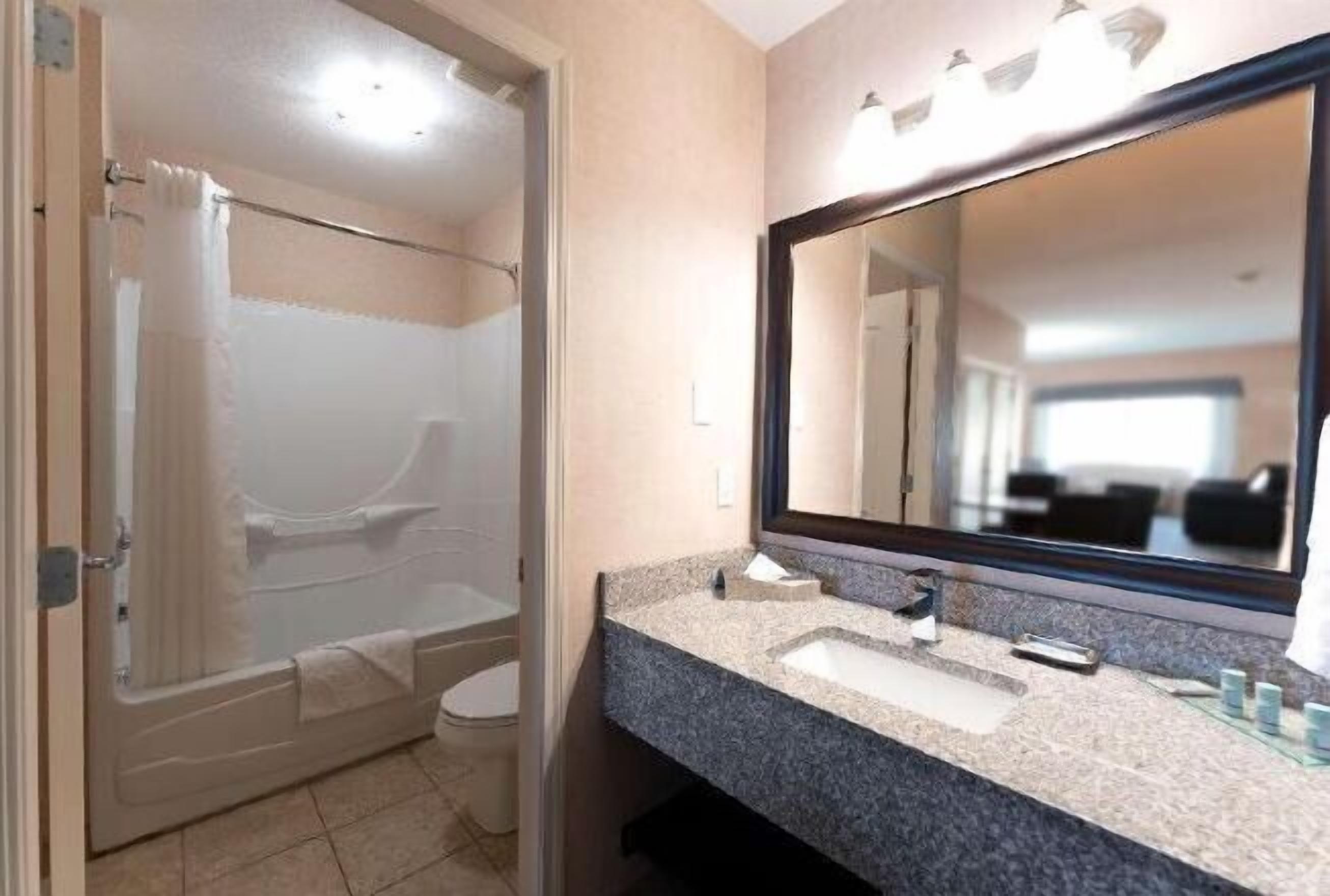 Bathroom | Combined shower/tub, free toiletries, hair dryer, towels