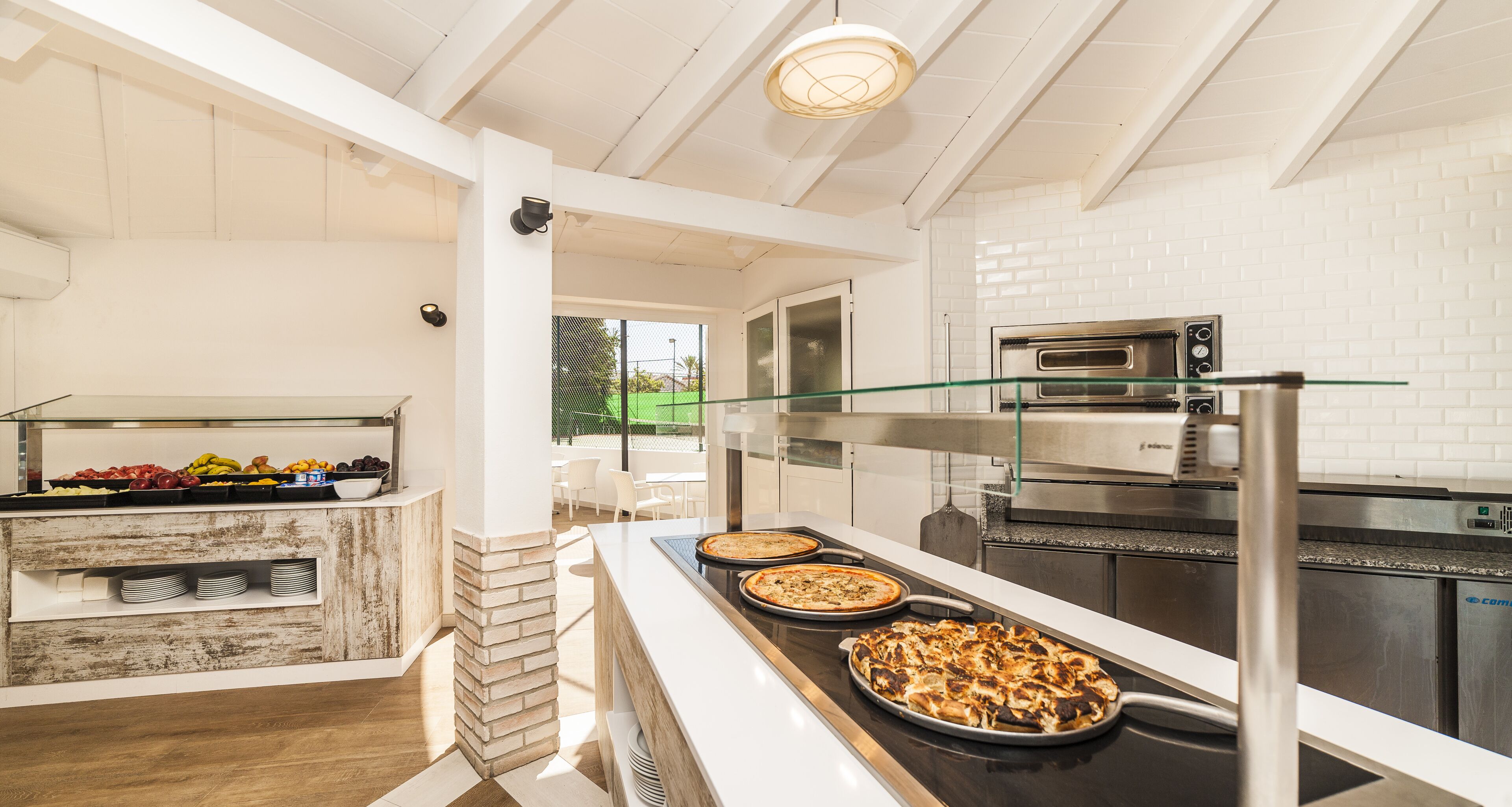 breakfast, lunch and dinner served